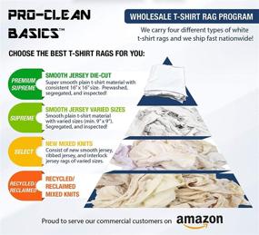 img 2 attached to Quality Cleaning T-Shirt Cloth Rags - Pro-Clean Basics A99300, Lint Free, 100% Cotton, White, 3 lb Bag