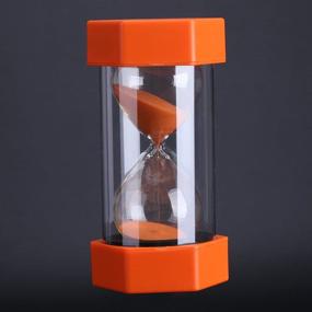 img 1 attached to 🕒 Vibrantly Colored Sand Timers Hourglass for Home and Office Decoration - Ideal Gift, Sand Glass Hourglass 3/10/20/30/60 Minutes Timer Clock (20 mins, Orange)