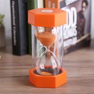 🕒 vibrantly colored sand timers hourglass for home and office decoration - ideal gift, sand glass hourglass 3/10/20/30/60 minutes timer clock (20 mins, orange) logo