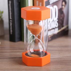 img 3 attached to 🕒 Vibrantly Colored Sand Timers Hourglass for Home and Office Decoration - Ideal Gift, Sand Glass Hourglass 3/10/20/30/60 Minutes Timer Clock (20 mins, Orange)