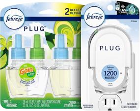 img 3 attached to Очистители воздуха Febreze Plug, аромат Gain Original, долговечный запас на 100 дней, мощный устранитель запаха, 1 нагреватель + 2 дозатора масла.