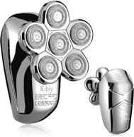 🪒 kibiy улучшенный электрический бритва 5 в 1 для мужчин: бритва для лысой головы с led, водонепроницаемая ipx7, стрижка бороды/носа - беспроводной комплект для ухода за собой логотип
