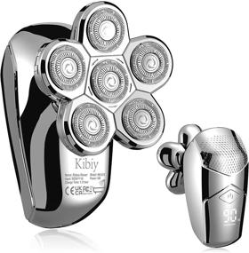 img 4 attached to 🪒 Kibiy Улучшенный электрический бритва 5 в 1 для мужчин: бритва для лысой головы с LED, водонепроницаемая IPX7, стрижка бороды/носа - беспроводной комплект для ухода за собой