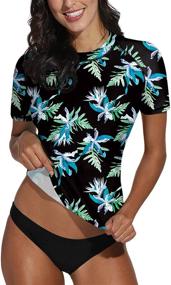 img 3 attached to Sleeve Floral Tropical Summer Swimming