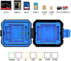 img 3 attached to 💦 PULUZ XQD Card Case: Waterproof & Shockproof Flash Memory Card Holder with 11 Slots for XQD, CF, SD, SIM, TF Cards
