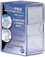 protective and versatile: ultra pro diamond corners clear card storage box (sf100d) - safeguard your collection with 100 count capacity! logo