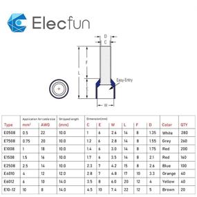 img 2 attached to ELECFUN 1100Pcs Wire Ferrule Terminals 22-8 AWG Nylon Insulated Cord Pin End Terminal 8