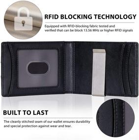 img 1 attached to 💼 Streamlined Carbon Wallet: Slim Bifold Pocket for Men's Minimalist Accessories