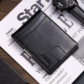 img 3 attached to 💼 Streamlined Carbon Wallet: Slim Bifold Pocket for Men's Minimalist Accessories