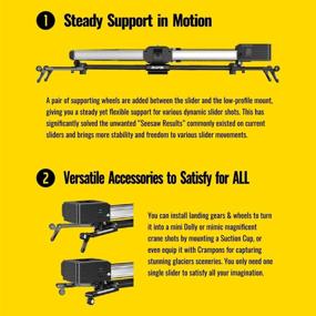 img 3 attached to 📷 Zeapon Micro 2 E800: Motorized Double Distance Camera Slider with 94cm Travel & 8kg Payload - Ultra Silent, Power-Off Protection, APP Supported for Android & iOS