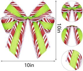 img 3 attached to Syhood 6-Piece Red and Green Christmas Ribbon Bows - Perfect for DIY Crafts, Christmas Trees, Indoor, and Outdoor Decorations