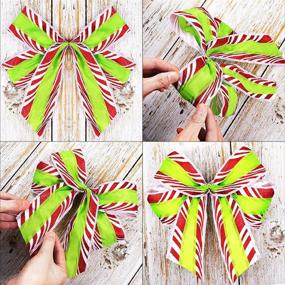img 1 attached to Syhood 6-Piece Red and Green Christmas Ribbon Bows - Perfect for DIY Crafts, Christmas Trees, Indoor, and Outdoor Decorations