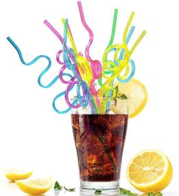 img 1 attached to 🥳 Crazy Loop Straws: 40 Fun & Recyclable Drinking Straws - Assorted Colors & Silly Shapes - Perfect for Birthday Parties and Party Favors