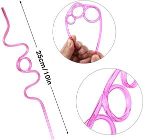 img 3 attached to 🥳 Crazy Loop Straws: 40 Fun & Recyclable Drinking Straws - Assorted Colors & Silly Shapes - Perfect for Birthday Parties and Party Favors