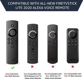 img 3 attached to 🔥 Силиконовый чехол для пульта дистанционного управления Firestick Lite 2020 - ударопрочный и совместим с голосовым пультом дистанционного управления для ТВ Firestick Lite - 2 штуки