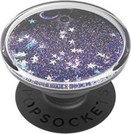 🌌 popsockets попгрип: складная ручка и подставка для телефона - сменная верхняя часть, галактический фиолетовый водоем логотип