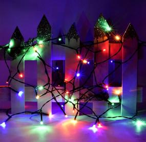 img 3 attached to 🎄 Colorful LED Christmas String Lights Set - 8 Modes, 50 LEDs, Battery Powered with Timer, 17 Feet - Indoor/Outdoor Festive Holiday Tree, Wreaths, Bedroom Decorations