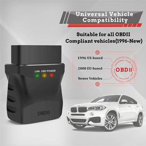 img 1 attached to 🚗 Bluetooth 4.0 OBD2 Diagnostic Scanner Code Reader for iPhone, Android, iPad, PC | Car Auto OBD II Diagnostic Scan Tool for Check Engine Lights | Stable & Fast Performance