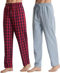 img 4 attached to Pyjamas Cotton Lounge Pajama Bottoms Men's Clothing for Sleep & Lounge