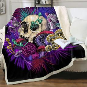 img 4 attached to Sleepwish Blanket Mushroom Psychedelic Bedding Kids' Home Store