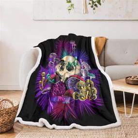 img 3 attached to Sleepwish Blanket Mushroom Psychedelic Bedding Kids' Home Store