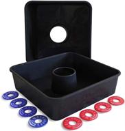 🌦️ all-weather washoos washer toss game set: driveway games with 8 pitching rings & toss targets логотип