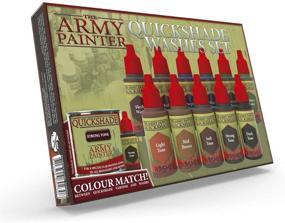 img 4 attached to 🎨 Rich Pigment Fluid Acrylic Paint Washes Miniature Painting Kit - 11 Nontoxic Miniature Paint Washes in Dropper Bottles, Liquid Acrylic Paint Set - Warpaint Quickshade Wash Set by The Army Painter