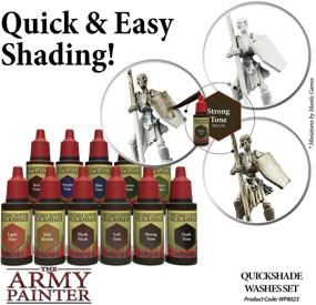 img 3 attached to 🎨 Rich Pigment Fluid Acrylic Paint Washes Miniature Painting Kit - 11 Nontoxic Miniature Paint Washes in Dropper Bottles, Liquid Acrylic Paint Set - Warpaint Quickshade Wash Set by The Army Painter