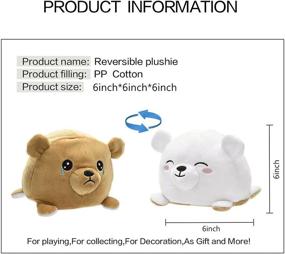 img 1 attached to 🐻 6" Reversible Plushie Bear - Cute and Fluffy Stuffed Animal Throw Pillow Doll | Mood Switch Design | Soft Plush Friend to Express Emotions | Perfect Present for All Ages & Occasions