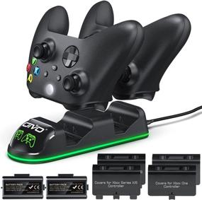 img 4 attached to 🔌 OIVO XSX Controller Charger Station and 2 Packs 1300mAh Rechargeable Battery Packs for Xbox Series X/S/One/Elite/Core Controller - Xbox Charging Dock, Charge Kit & Charger Station for Xbox Controller