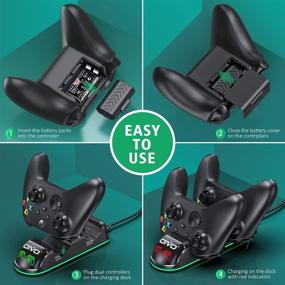 img 1 attached to 🔌 OIVO XSX Controller Charger Station and 2 Packs 1300mAh Rechargeable Battery Packs for Xbox Series X/S/One/Elite/Core Controller - Xbox Charging Dock, Charge Kit & Charger Station for Xbox Controller