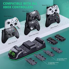 img 2 attached to 🔌 OIVO XSX Controller Charger Station and 2 Packs 1300mAh Rechargeable Battery Packs for Xbox Series X/S/One/Elite/Core Controller - Xbox Charging Dock, Charge Kit & Charger Station for Xbox Controller