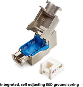 img 1 attached to 🔌 trueCABLE Cat6A Toolless Shielded Keystone Jack, 6 Pack - UL Listed, ETL Verified, ANSI/TIA Certified, RJ45 Female Connector