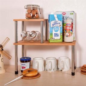 img 1 attached to 🔳 Ollieroo Kitchen Counter Storage Shelf: Versatile Bathroom Sink Organizer (Rectangle)