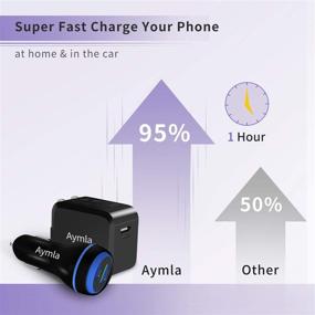 img 2 attached to Super Fast Charger Set - 25W USB C, Aymla Compatible with Samsung Galaxy S21 Ultra/Plus/S20 FE/S20/Note 20/10/A71/A51, iPad Air 4/Pro - Rapid Car Charger & 30W Wall Charger with 2 Type C Cords