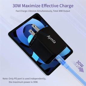 img 1 attached to Super Fast Charger Set - 25W USB C, Aymla Compatible with Samsung Galaxy S21 Ultra/Plus/S20 FE/S20/Note 20/10/A71/A51, iPad Air 4/Pro - Rapid Car Charger & 30W Wall Charger with 2 Type C Cords