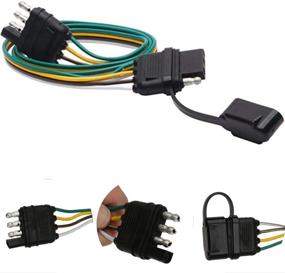 img 3 attached to Усилите проводку вашего прицепа с НОВОЙ проводкой для прицепа SUN 4 Wire 4 Flat Trailer Wiring Harness: 32-дюймовый плоский 4-контактный разъем с дополнительно длинными проводами