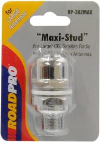img 1 attached to RoadPro RP-302MAX: Extra Heavy Duty Chrome Plated 3/8 x 24 Maxi Antenna Stud with SO-239 Connector – Premium Quality for Optimal Connectivity