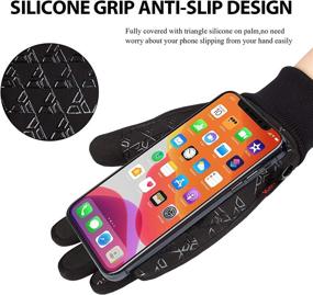 img 2 attached to 🧤 Unisex Winter Touch Screen Gloves - Anti-Slip, Windproof, Waterproof Texting Gloves for Running & Cycling