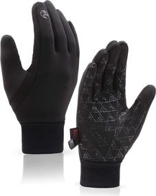 img 4 attached to 🧤 Unisex Winter Touch Screen Gloves - Anti-Slip, Windproof, Waterproof Texting Gloves for Running & Cycling