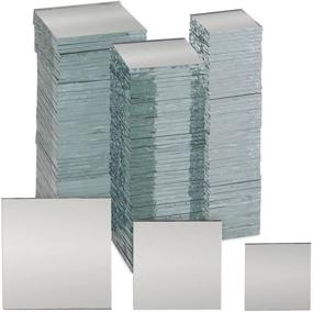 img 4 attached to 🪞 Versatile 150-Piece Square Mirror Tile Set: Perfect for Centerpieces, Crafts, and DIY Decorations (3 Sizes)