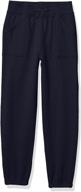 👖 nautica sensory-friendly heather fleece sweatpants for girls - optimized clothing for better comfort logo