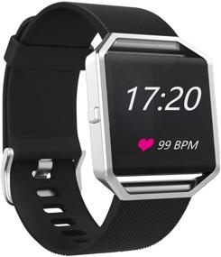 img 4 attached to 🏋️ Спортивные водонепроницаемые ремни VINIKI для умных часов Fitbit Blaze - черный, маленький - идеально подходят для женщин и мужчин.