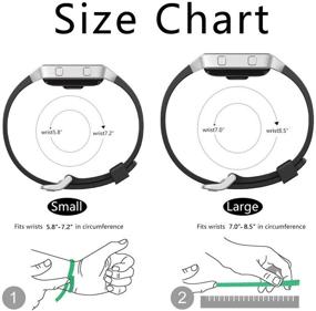 img 3 attached to 🏋️ Спортивные водонепроницаемые ремни VINIKI для умных часов Fitbit Blaze - черный, маленький - идеально подходят для женщин и мужчин.