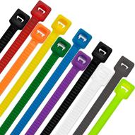 🔗 500-piece pack of 8-inch colored zip ties – 20lb strength, multipurpose cable ties logo