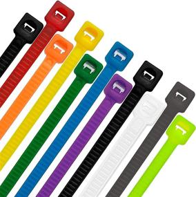 img 4 attached to 🔗 500-Piece Pack of 8-Inch Colored Zip Ties – 20lb Strength, Multipurpose Cable Ties