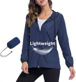 img 4 attached to ZEALOTPOWER Waterproof Lightweight Raincoat Windbreaker Women's Clothing