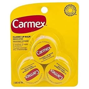 img 1 attached to 💋 Carmex Classic Lip Balm Medicated 3-Pack: Ultimate Lip Care Solution for Long-lasting Hydration and Healing