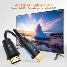 img 2 attached to 🔌 TESmart 4K HDMI Cable 5ft - HDMI 2.0 High Speed 18Gbps | 3D, 4K@60Hz True HD, Dolby 7.1, ARC, HDCP 2.2 Compatible | for UHD TV, PS5, PS4, Blu-ray, PC, Projector, Monitor - 1.5m/5ft