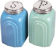 🍶 retro 1950s stoneware salt and pepper shakers set logo